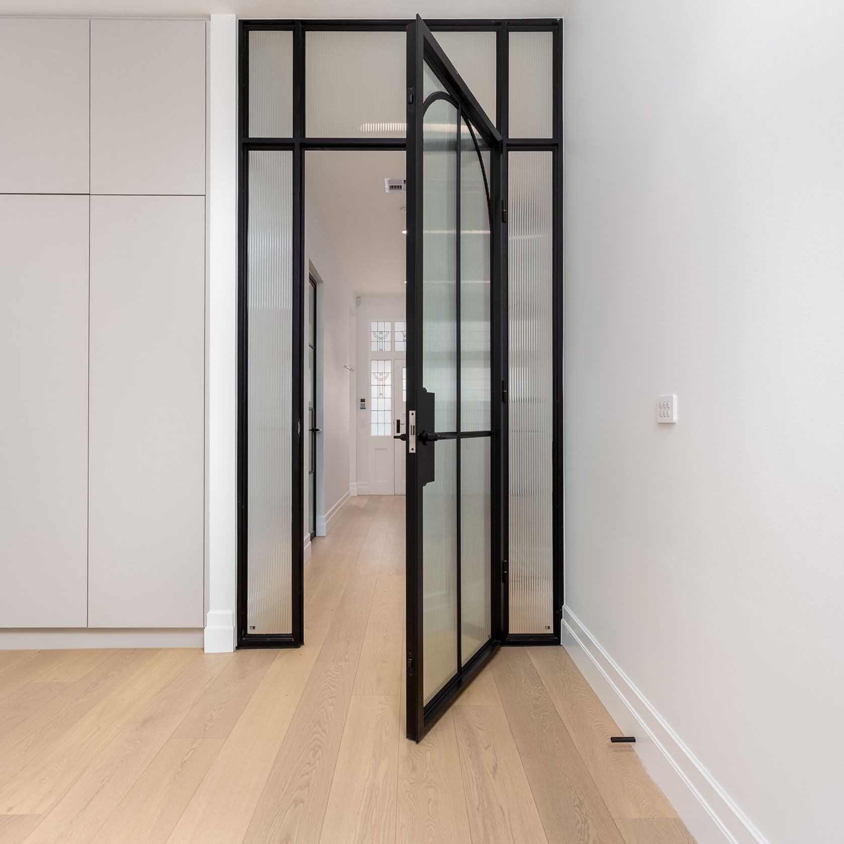 Steel Frame Glass Hinge Doors  - Galvanised FPS50 gallery detail image