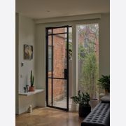 Steel Frame Glass Hinge Doors - Galvanised FPS50 gallery detail image