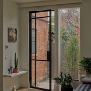 Steel Frame Glass Hinge Doors - Galvanised FPS50 gallery detail image