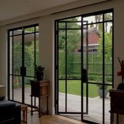 Steel Frame Glass Hinge Doors - Galvanised FPS50 gallery detail image