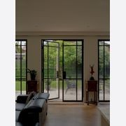 Steel Frame Glass Hinge Doors - Galvanised FPS50 gallery detail image