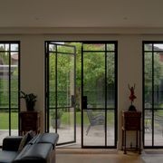 Steel Frame Glass Hinge Doors - Galvanised FPS50 gallery detail image