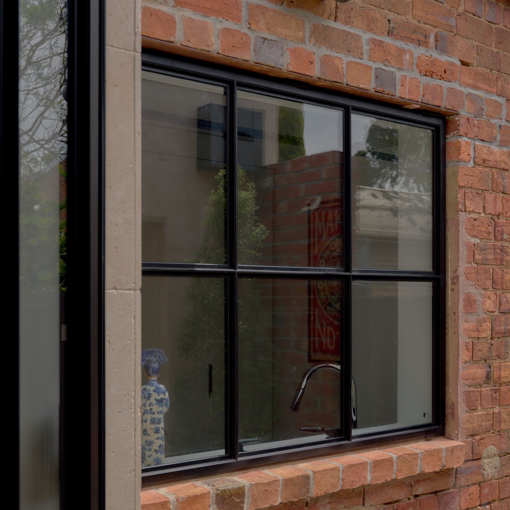 Steel Frame Glass Hinge Doors - Galvanised FPS50 gallery detail image