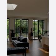 Steel Frame Glass Hinge Doors - Galvanised FPS50 gallery detail image