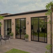 Steel Frame Glass Hinge Doors - Galvanised FPS50 gallery detail image