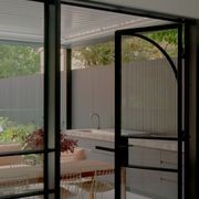 Arch Steel Frame Glass Hinge Doors - Galvanised FPS50 gallery detail image