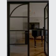 Arch Steel Frame Glass Hinge Doors - Galvanised FPS50 gallery detail image