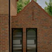 Arch Steel Frame Glass Hinge Doors - Galvanised FPS50 gallery detail image