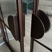 Arch Steel Frame Glass Hinge Doors - Galvanised W40 gallery detail image