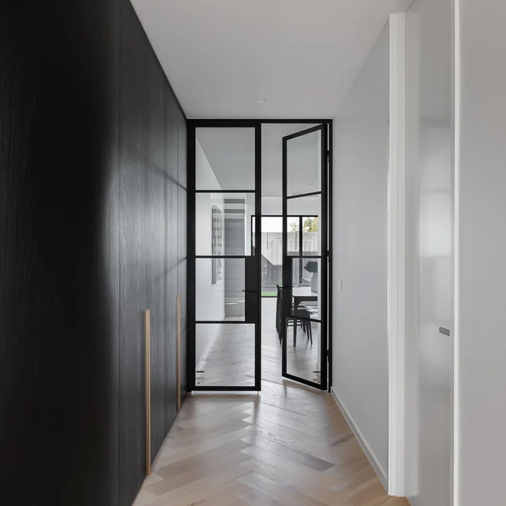 Steel Frame Glass Hinge Doors  - Galvanised FPS50 gallery detail image