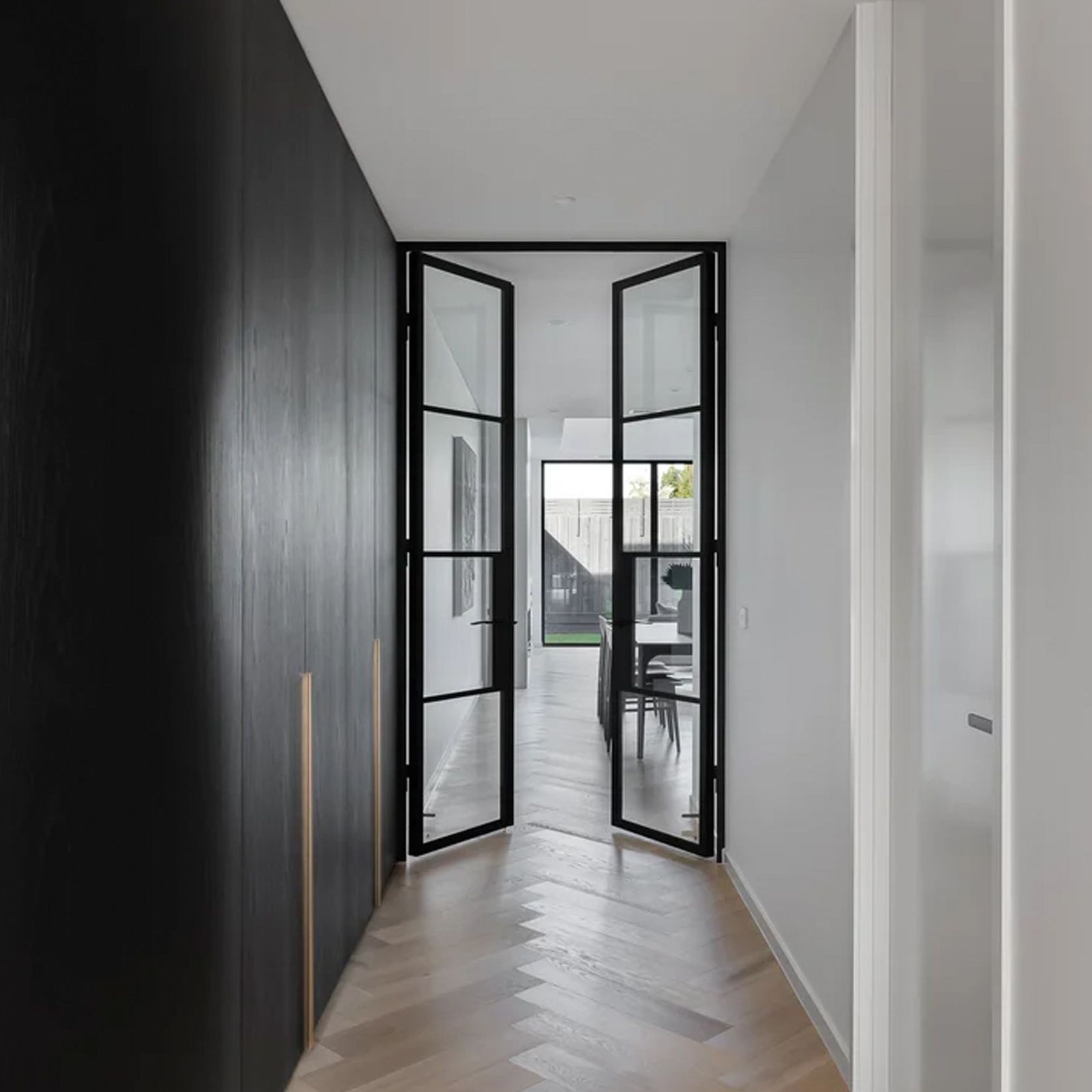 Steel Frame Glass Hinge Doors - Galvanised FPS50 gallery detail image