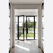 Steel Frame Glass Hinge Doors - Galvanised FPS50 gallery detail image