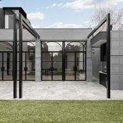 Arch Steel Frame Glass Hinge Doors - Galvanised FPS50 gallery detail image