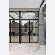 Arch Steel Frame Glass Hinge Doors - Galvanised FPS50 gallery detail image