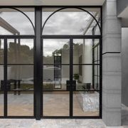 Arch Steel Frame Glass Hinge Doors - Galvanised FPS50 gallery detail image
