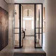Steel Frame Glass Hinge Doors - Galvanised FPS50 gallery detail image