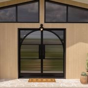 Arch Steel Frame Glass Hinge Doors - Galvanised FPS50 gallery detail image
