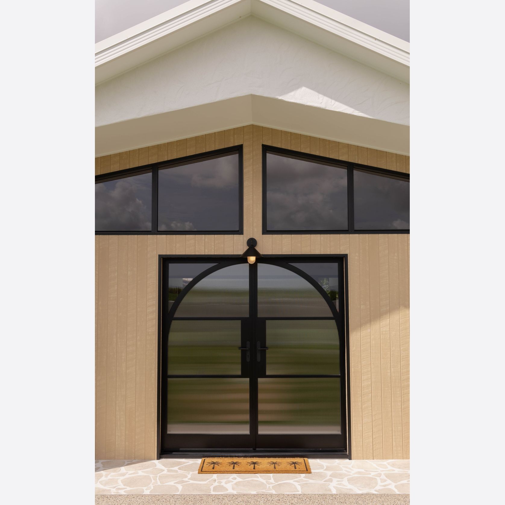 Arch Steel Frame Glass Hinge Doors - Galvanised FPS50 gallery detail image