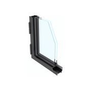 Steel Frame Glass Hinge Doors - Galvanised W40 gallery detail image