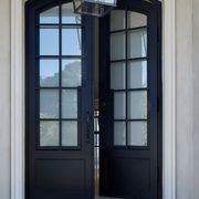 Wrought Iron Hinge Entry Doors - Galvanised FWA50 gallery detail image