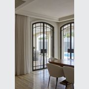 Arch Steel Frame Glass Hinge Doors - Galvanised FPS50 gallery detail image