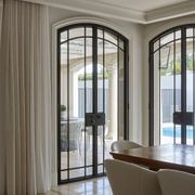 Arch Steel Frame Glass Hinge Doors - Galvanised FPS50 gallery detail image