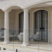 Arch Steel Frame Glass Hinge Doors - Galvanised FPS50 gallery detail image