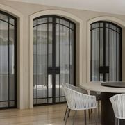 Arch Steel Frame Glass Hinge Doors - Galvanised FPS50 gallery detail image