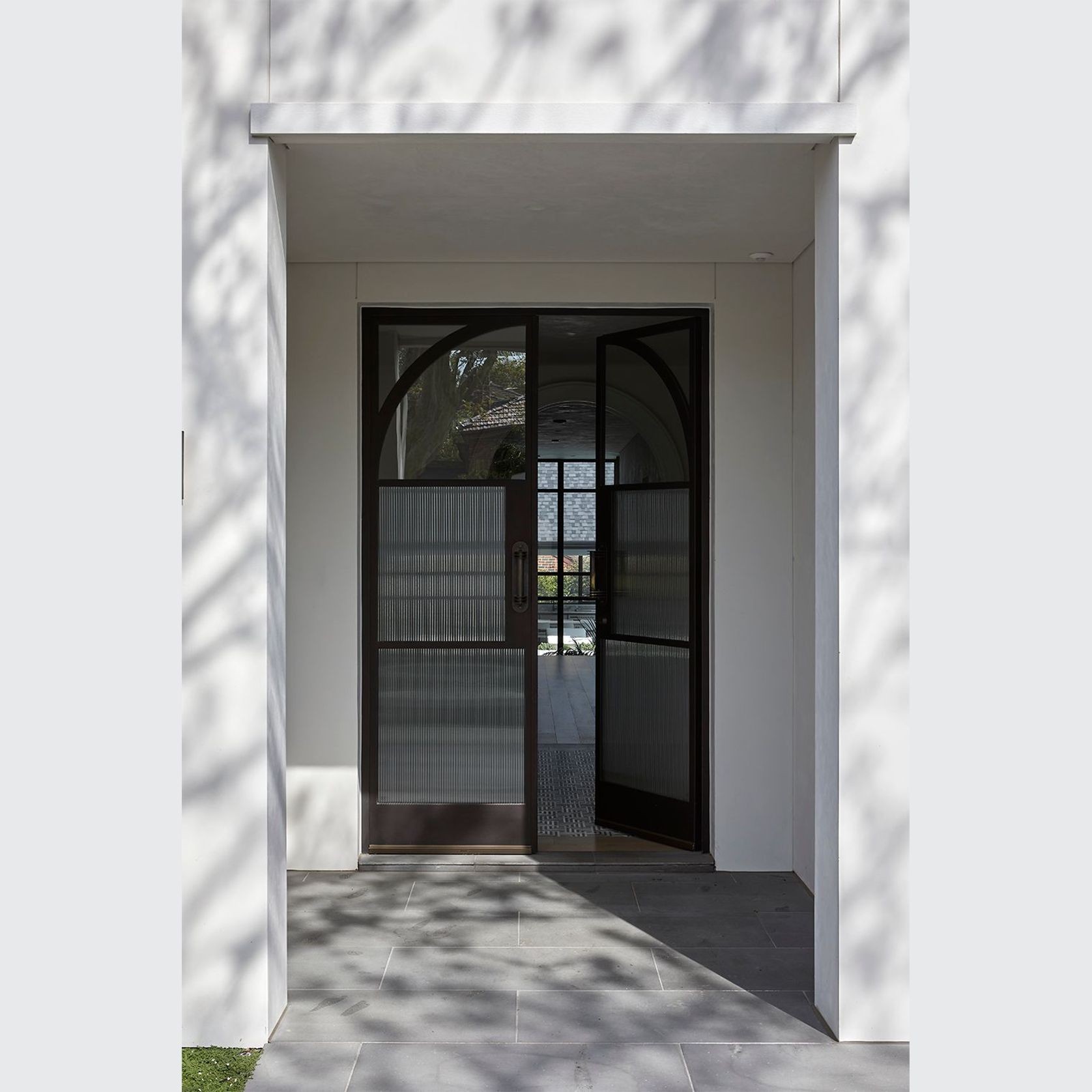 Arch Steel Frame Glass Hinge Doors - Galvanised FPS50 gallery detail image