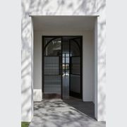 Arch Steel Frame Glass Hinge Doors - Galvanised FPS50 gallery detail image