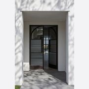 Arch Steel Frame Glass Hinge Doors - Galvanised FPS50 gallery detail image