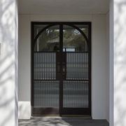 Arch Steel Frame Glass Hinge Doors - Galvanised FPS50 gallery detail image