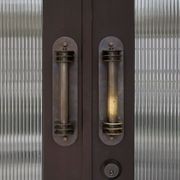 Arch Steel Frame Glass Hinge Doors - Galvanised FPS50 gallery detail image