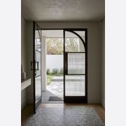 Arch Steel Frame Glass Hinge Doors - Galvanised FPS50 gallery detail image
