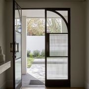 Arch Steel Frame Glass Hinge Doors - Galvanised FPS50 gallery detail image