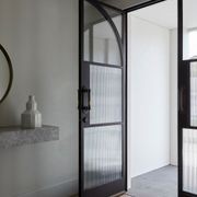 Arch Steel Frame Glass Hinge Doors - Galvanised FPS50 gallery detail image
