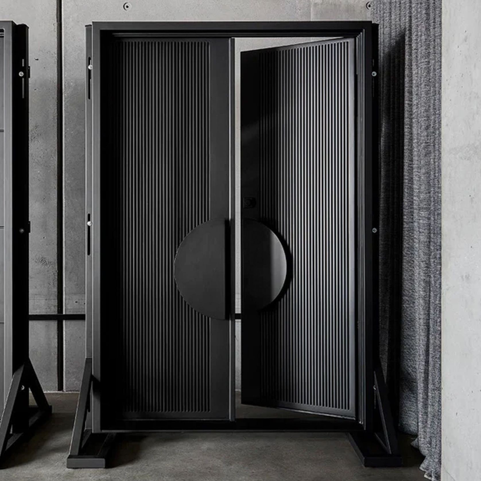 Iron Batten Hinge Entry Doors - Galvanised gallery detail image
