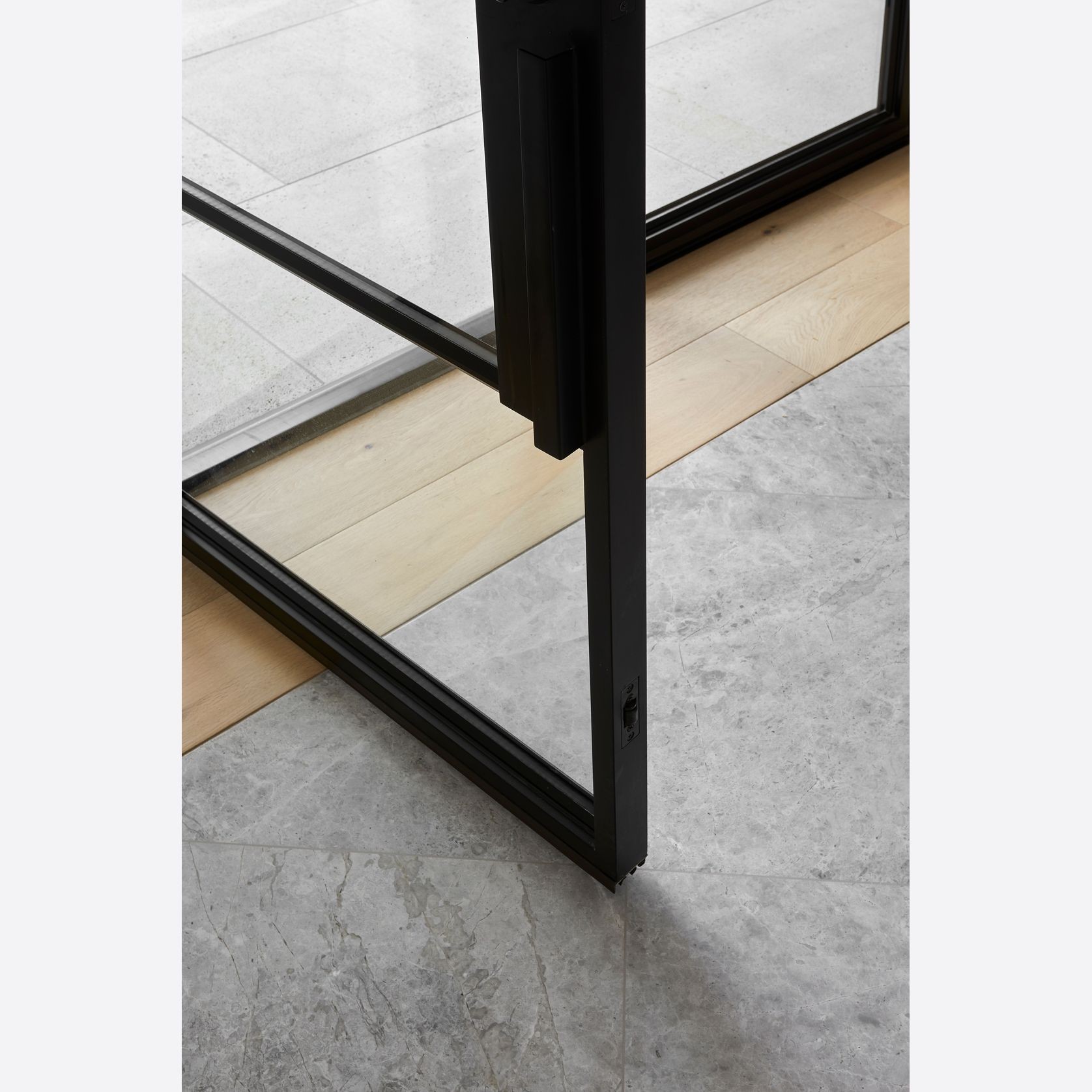 Steel Frame Glass Hinge Doors - Galvanised FPS50 gallery detail image