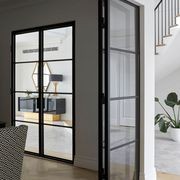 Steel Frame Glass Hinge Doors - Galvanised FPS50 gallery detail image