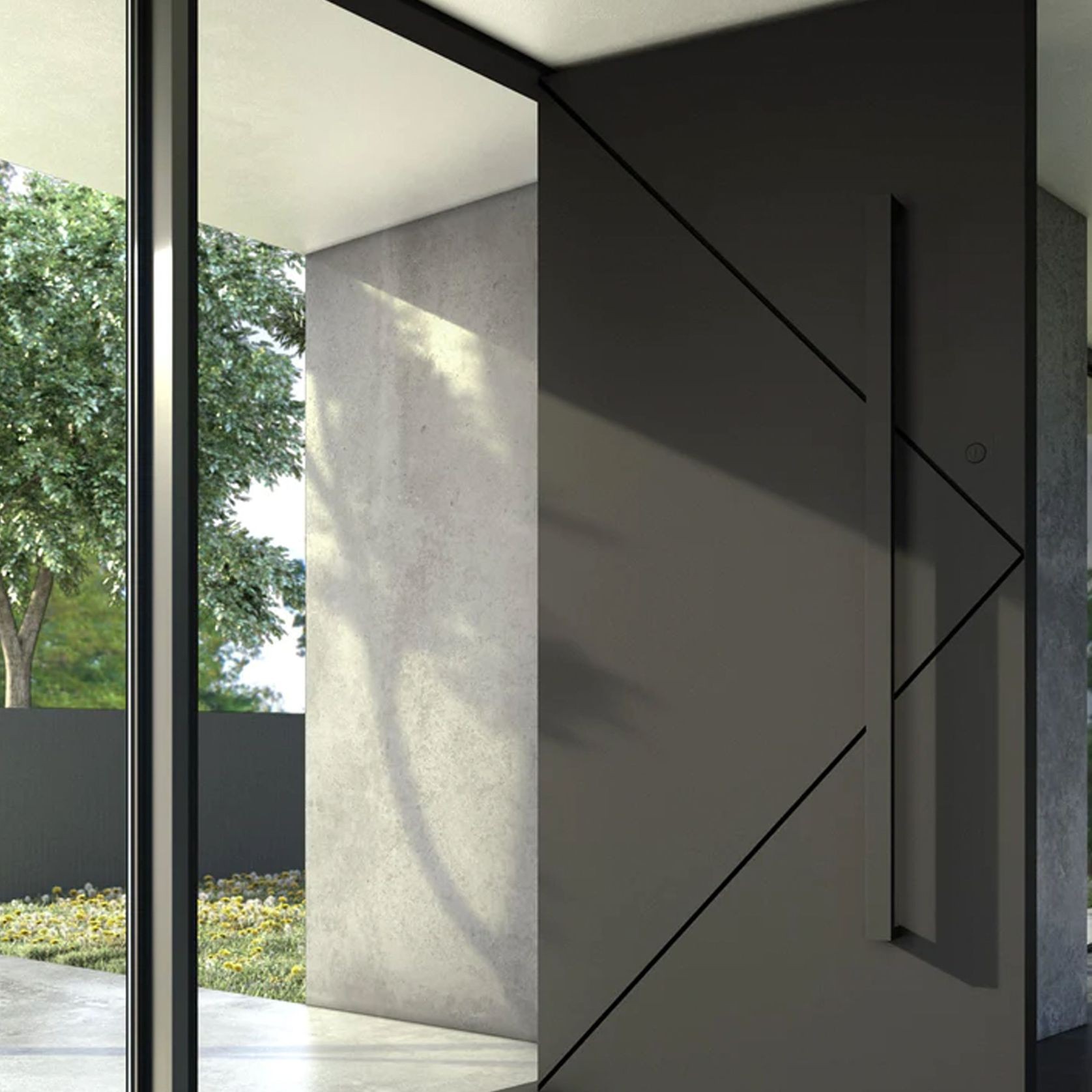 Iron Hinge Entry Doors - Galvanised gallery detail image