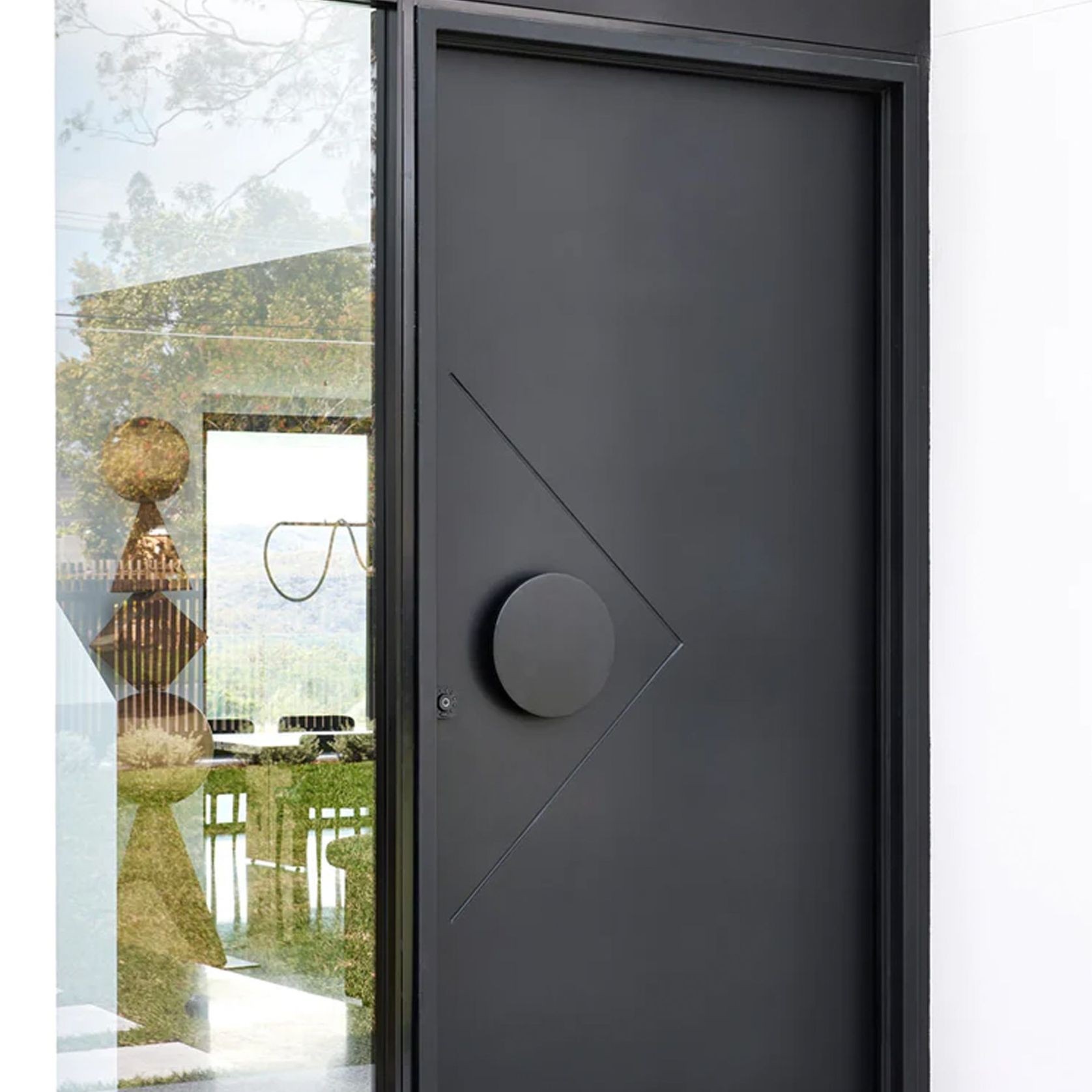 Iron Hinge Entry Doors - Galvanised gallery detail image