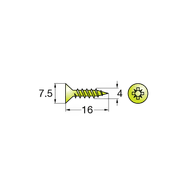 TeraBlack Hinge Cup Screw 3.5x15mm gallery detail image