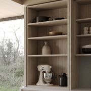 Salice Gravity Pocket Doors Installed Over Bench - Fully Open