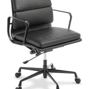 Eames Replica Softpad Mid Back Chair - Black Frame gallery detail image