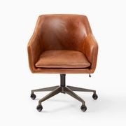Helvetica Leather Swivel Office Chair gallery detail image