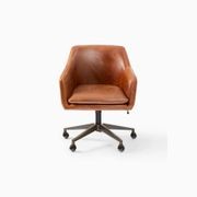Helvetica Leather Swivel Office Chair gallery detail image