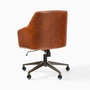 Helvetica Leather Swivel Office Chair gallery detail image