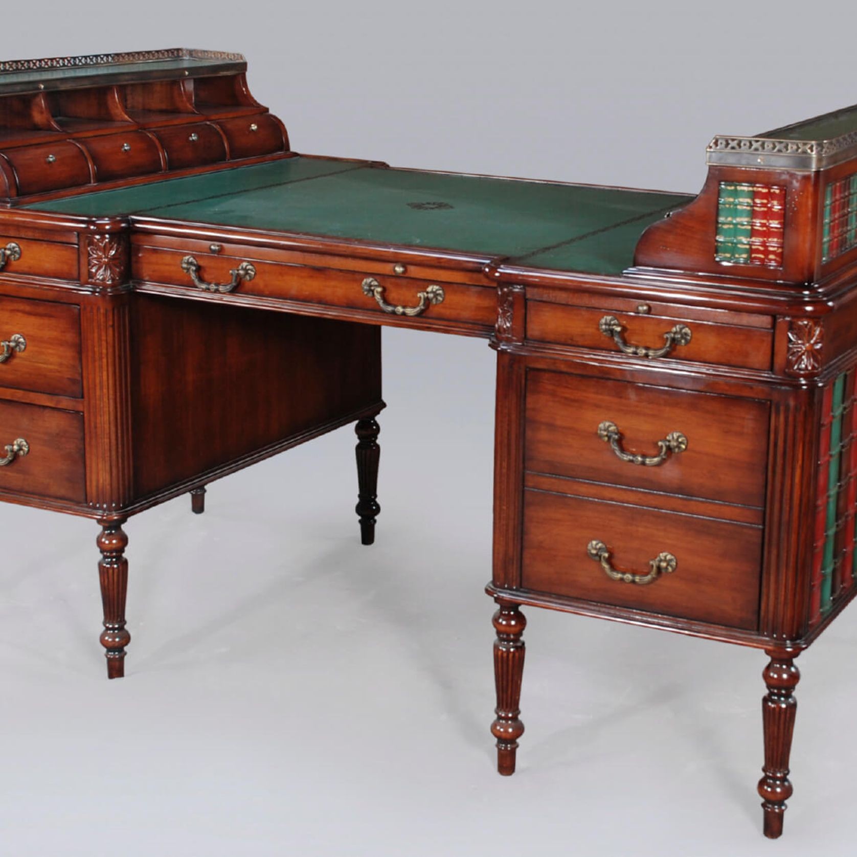 Georgian Partners Desk with Leather Top gallery detail image