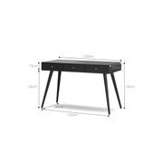 Einar 3 Drawer Office Writing Desk | Black gallery detail image