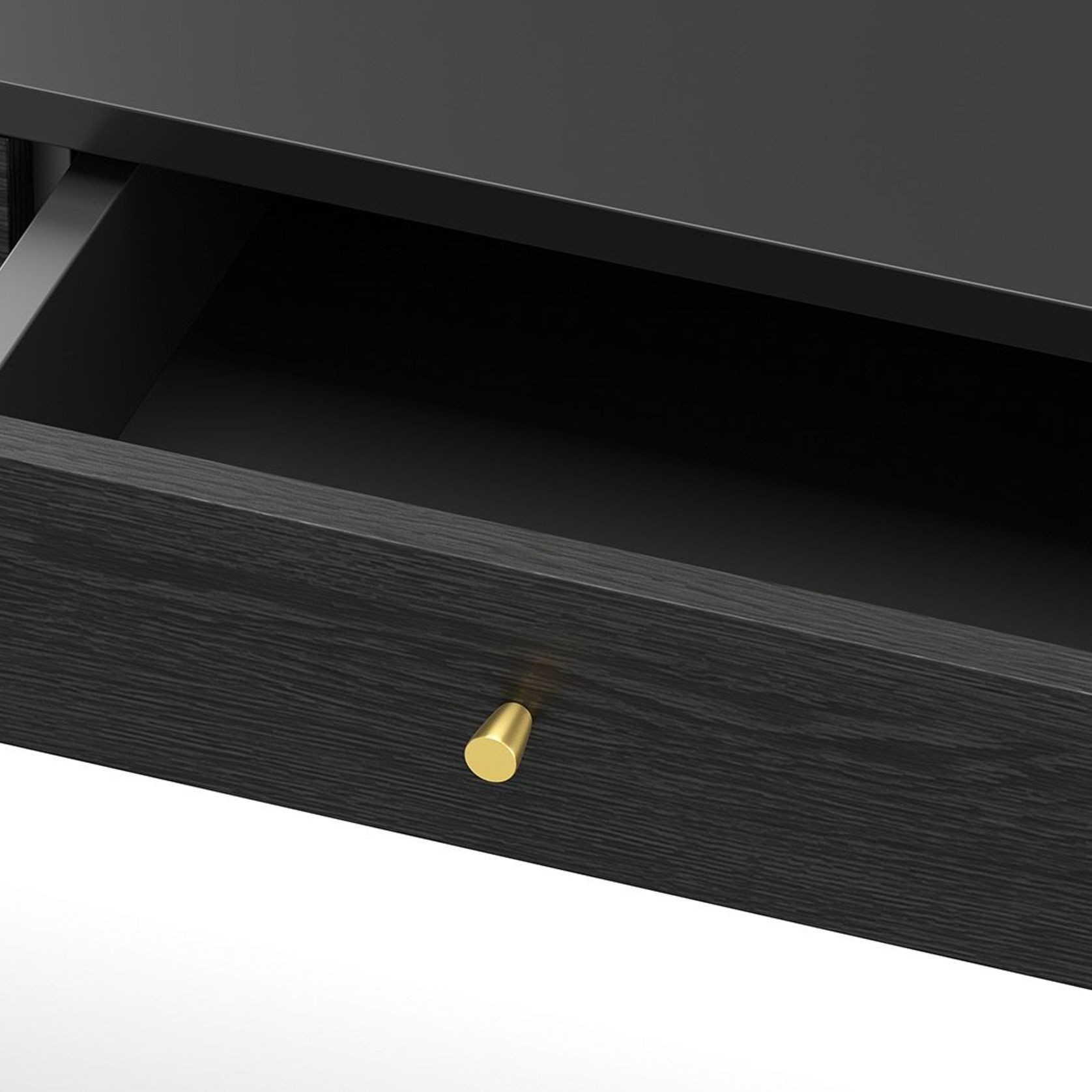 Einar 3 Drawer Office Writing Desk | Black gallery detail image